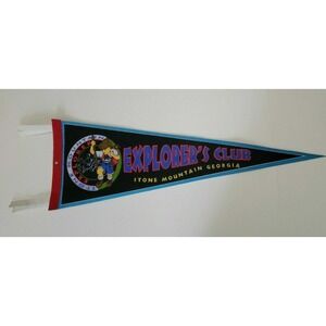 vintage Stone Mountain Park, Georgia Explorer's Club souvenir‎ felt flag pennant